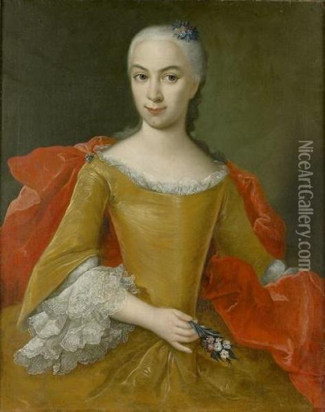 Portrat Von Maria Magdalena Preiswerk. Oil Painting - Joseph Esperlin