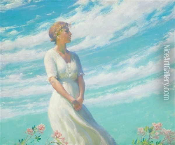 May Breeze Oil Painting - Charles Courtney Curran