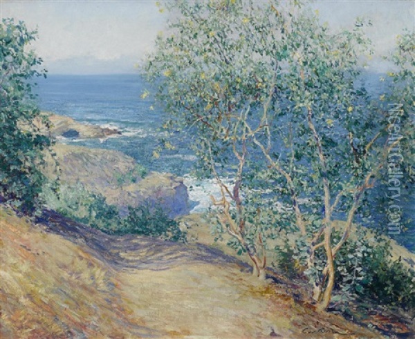 Indian Tobacco Trees, La Jolla Oil Painting - Guy Rose