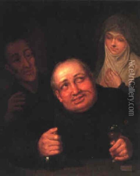 Sk+despelarportratt Oil Painting - Samuel de Wilde