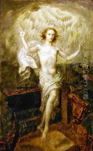 The Ascension Oil Painting - Theodor Baierl