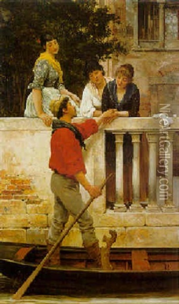 The Rivals Oil Painting - Eugen von Blaas