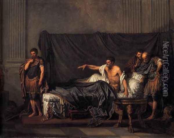 Septimius Severus and Caracalla 1769 Oil Painting - Jean Baptiste Greuze
