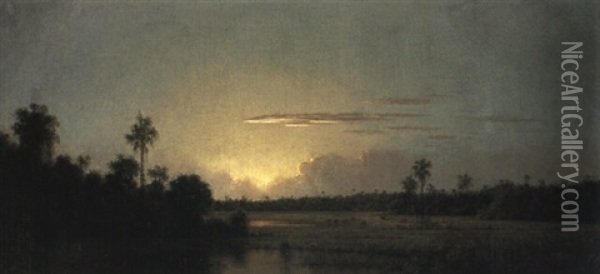 Afterglow, Florida Oil Painting - Martin Johnson Heade