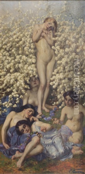 Trionfo Di Venere Oil Painting - Cesare Viazzi
