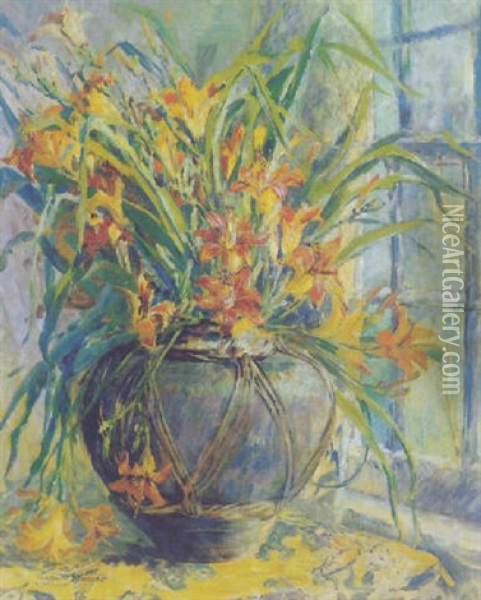 Floral Still Life Oil Painting - Harriette Bowdoin
