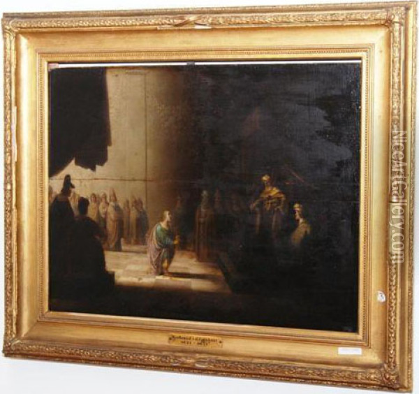 Darbringung Im Tempel. Oil Painting - Gebrand V. Eckhout