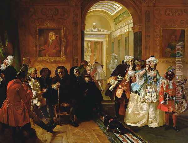 Lord Chesterfield's Ante-Room in 1748, 1869 Oil Painting - Edward Matthew Ward