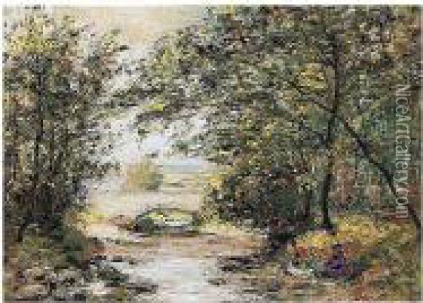 By The Stream Oil Painting - John Henderson