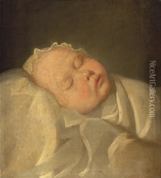 Schlafendes Kind Oil Painting - Francesco Camozzi