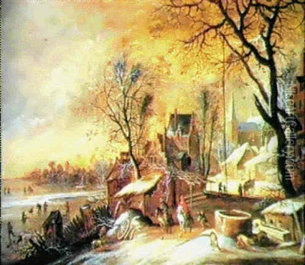 Paysage Hivernal Oil Painting - Frans de Momper