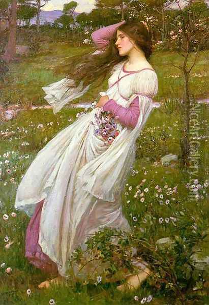 Windflowers 1903 Oil Painting - John William Waterhouse