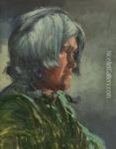Maria Martinez - Krukmakerska Oil Painting - Carl Oscar Borg
