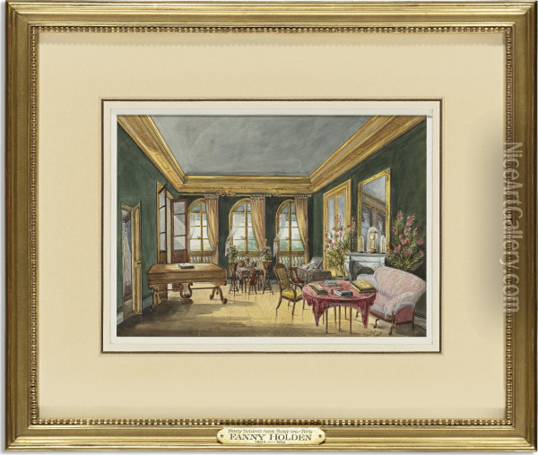 Fanny Holden's Room, Passy, Near Paris Oil Painting - Fanny Holden