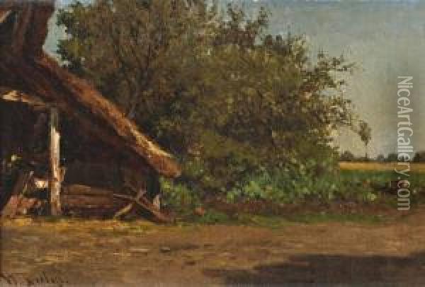 Oude Schuur Op Een Zomerse Dag Oil Painting - Willem Roelofs