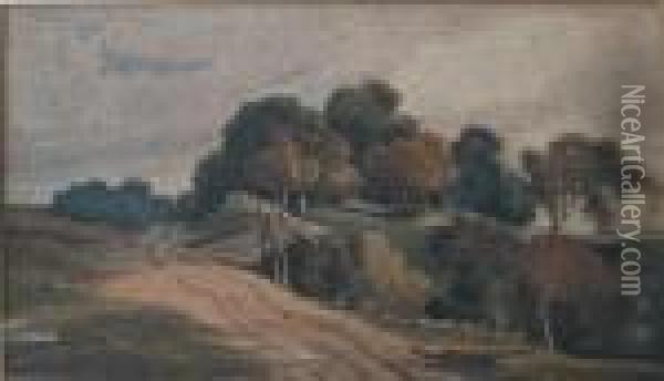 A Country Lane Oil Painting - William Payne