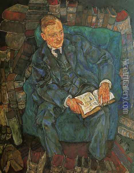 Portrait Of Dr Hugo Koller Oil Painting - Egon Schiele