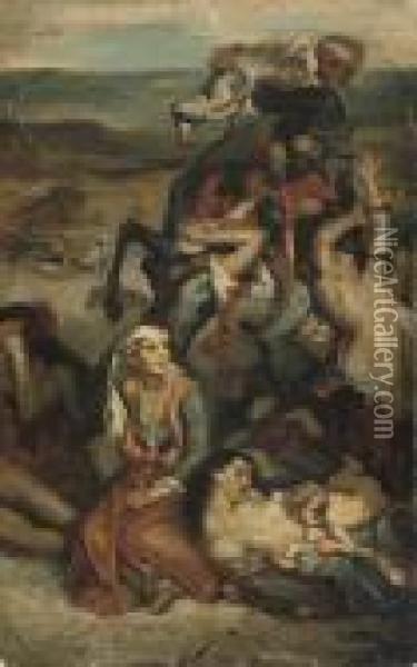 The Massacre Of Scias Oil Painting - Eugene Delacroix