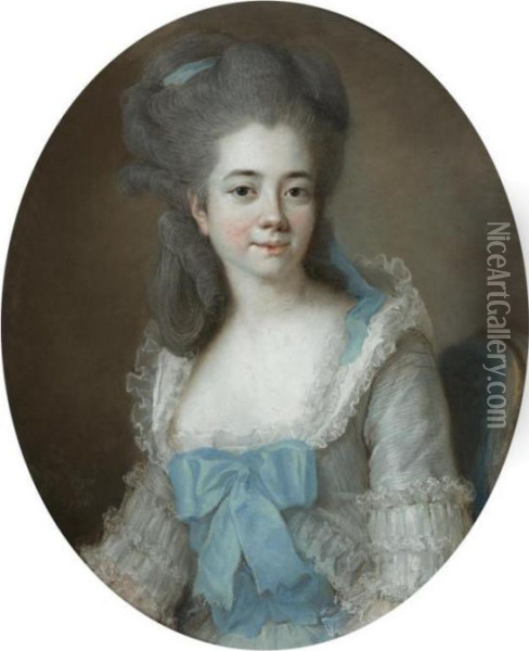 Portrait Of Madame Aignan De Sanlot Oil Painting - Elisabeth Vigee-Lebrun