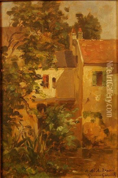 Maison Dans Les Arbres Oil Painting - Gustave Cesaire Garaud