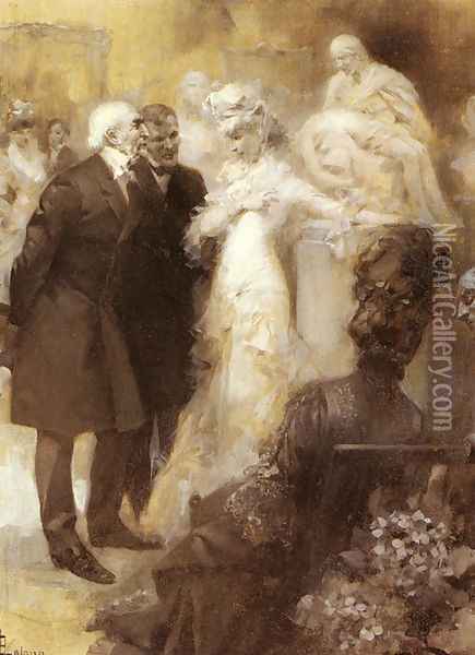 Sarah Bernhardt At The Paris Opera Oil Painting - Rene Lelong