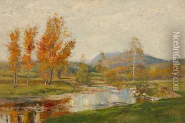 Autumn Landscape Oil Painting - Olive Parker Black