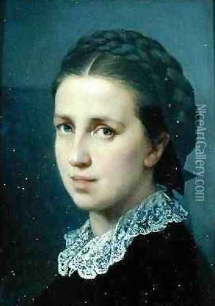 Self Portrait 1850 Oil Painting - Luisa Piaggio Nussini
