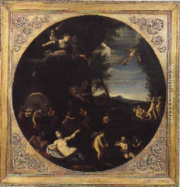 Venere E Vulcano Oil Painting - Francesco Albani