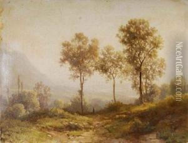 Paysage De Montagne Oil Painting - Jean Philippe George-Juillard
