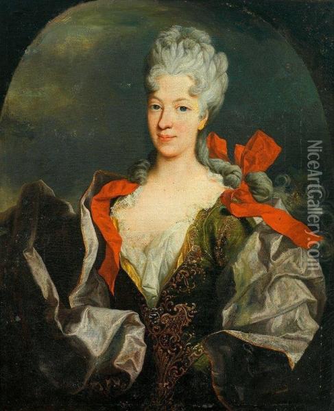 Portrait Der Erzherzogin Marie Christine Oil Painting - Johann Michael Millitz