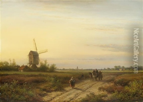 Weite Hollandische Landschaft Oil Painting - Lodewijk Johannes Kleijn