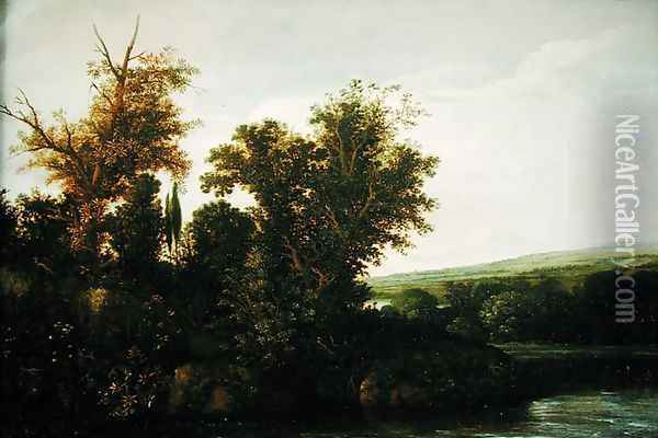 Wooded Landscape 2 Oil Painting - Cornelis Hendricksz. The Younger Vroom