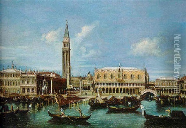 Vue De San Marco Oil Painting - Jacopo di Paolo Marieschi
