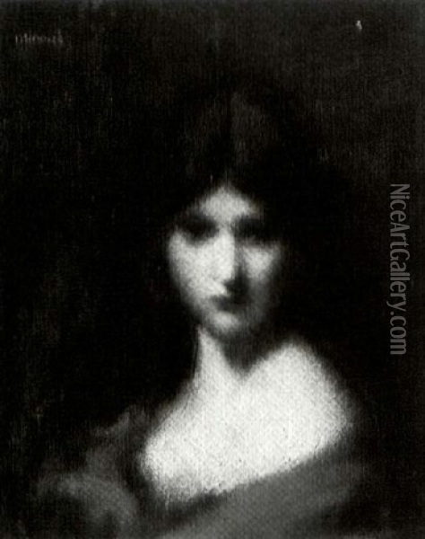 Ideal Head Oil Painting - Jean Jacques Henner