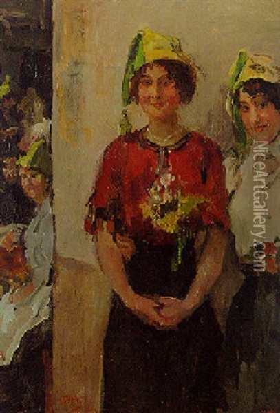 The Student Party Oil Painting - Isaac Israels