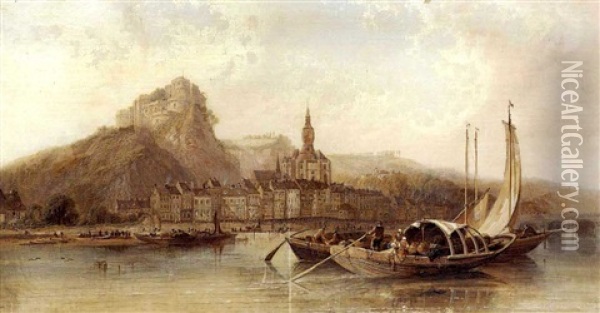 Dinant On The Meuse Oil Painting - Arthur Joseph Meadows