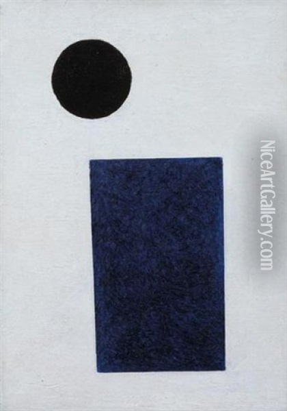 Suprematist Painting, Rectangle And Circle Oil Painting - Kazimir Malevich