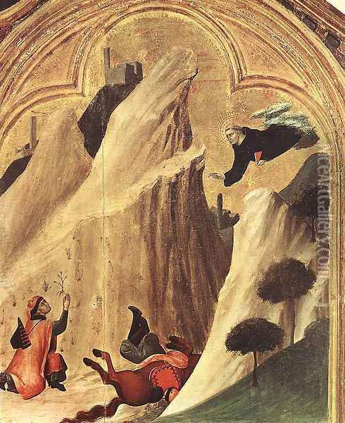 Blessed Agostino Novello Altarpiece (detail-3) 1324 Oil Painting - Louis de Silvestre