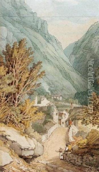 Valley Of The Nar From The Cascade Of Terni Oil Painting - Joseph Mallord William Turner