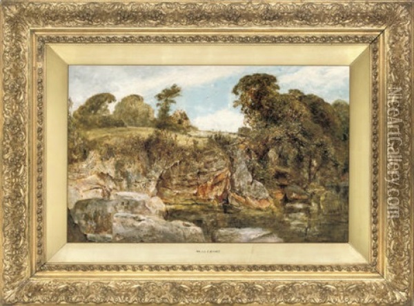 Near Roslyn Castle, Scotland Oil Painting - William Joseph J. C. Bond