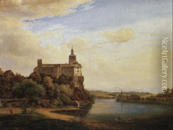 Kloster Am See Oil Painting - Thomas Ender