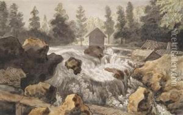 Einwasserfall Oil Painting - Johann Heinrich Wilhelm Tischbein I