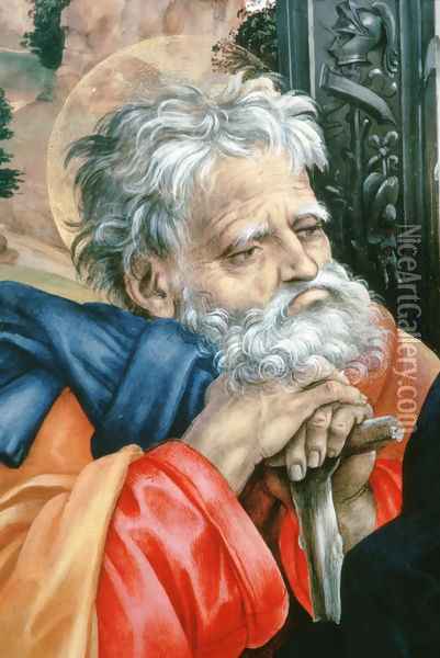 Holy Family [detail] I Oil Painting - Filippino Lippi