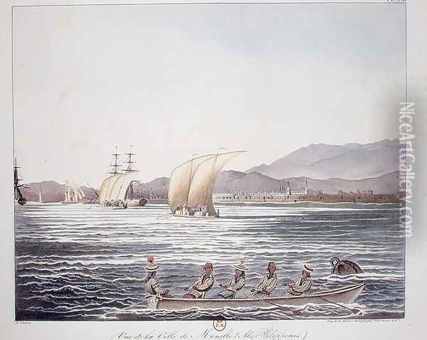 View of Manila, Philippines, 1826 Oil Painting - Ludwig (Louis) Choris