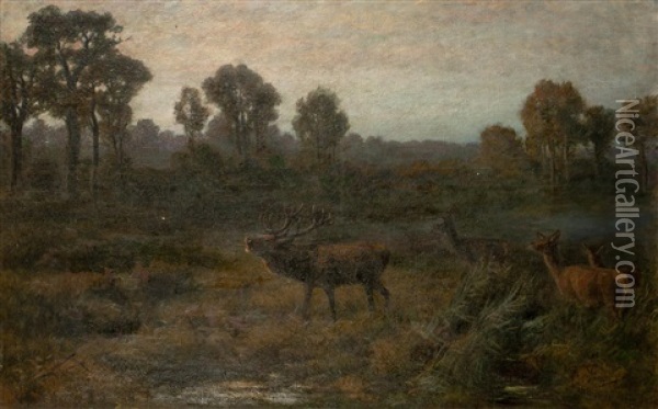 Herbstmorgen Oil Painting - Franz Xaver von Pausinger