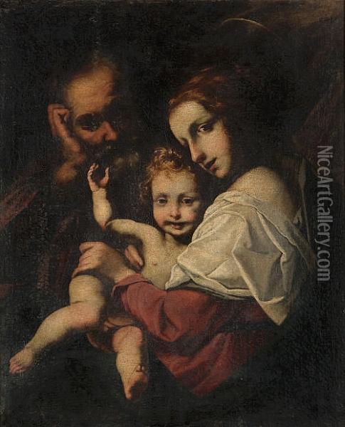 The Holy Family Oil Painting - Melchiorre Gherardini Il Ceranino