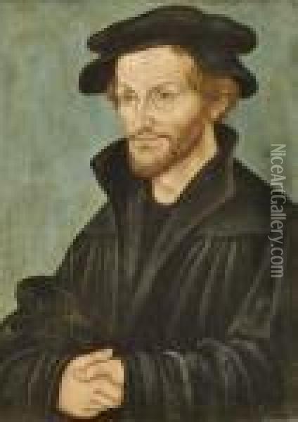 Bildnis Des Philipp Melanchthon Oil Painting - Lucas The Elder Cranach