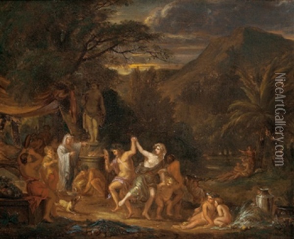 Scena Mitologica Oil Painting - Filippo Lauri