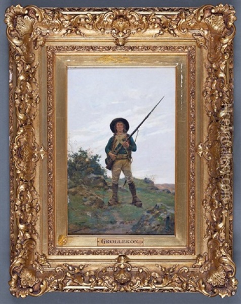 Franco-prussian War Mercenary Oil Painting - Paul Louis Narcisse Golleron