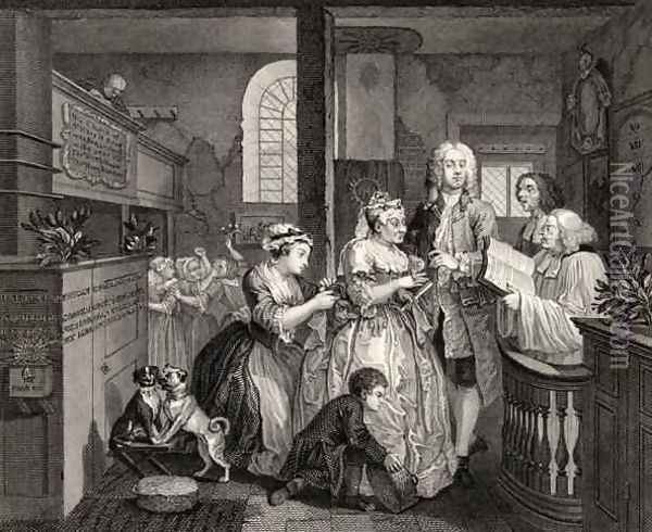 Married to an Old Maid Oil Painting - William Hogarth